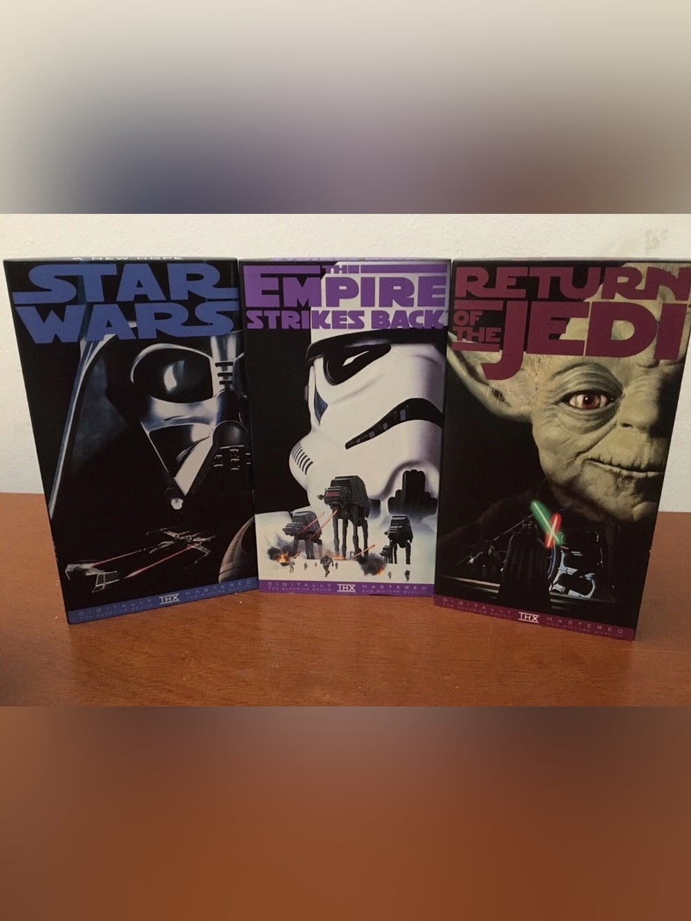 STAR WARS TRILOGY VHS tapes Box Set 3 Original New Hope, Empire, Jedi